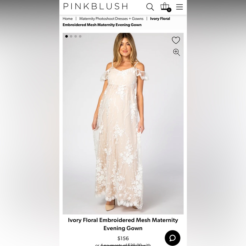 Gorgeous PinkBlush Maternity long dress